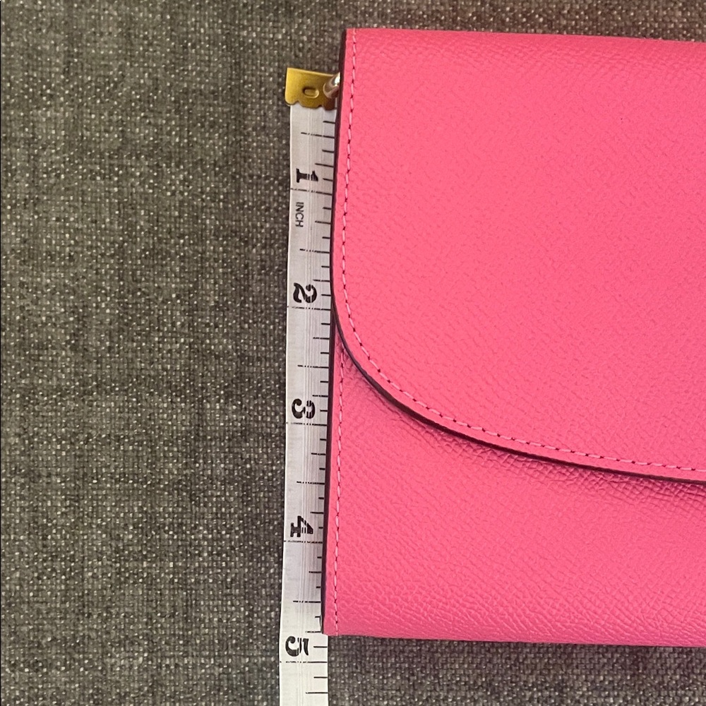 Coach Fuchsia Crossgrain Envelope Leather Crossbody/Wristlet - Picture 11 of 16